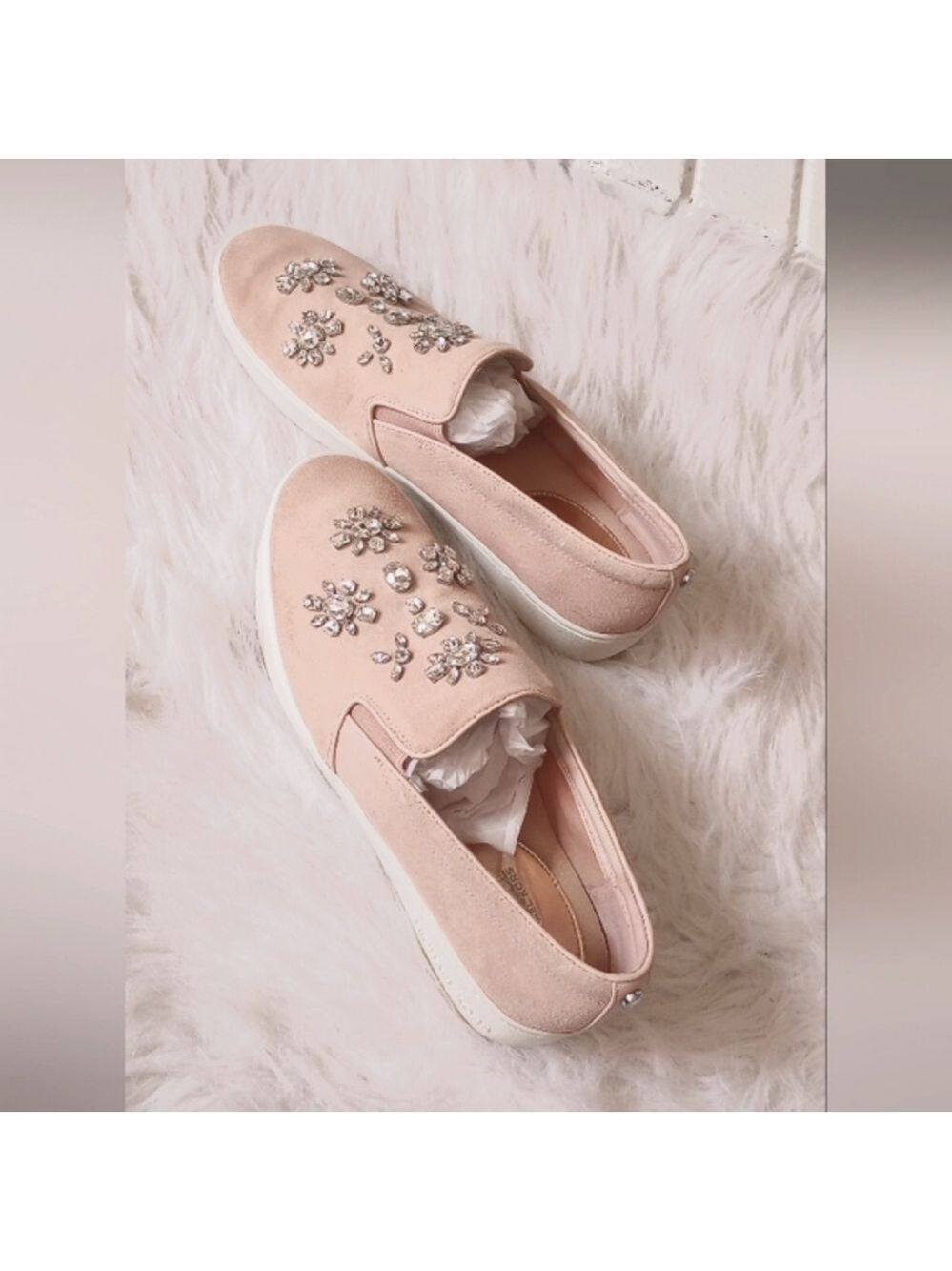 Michael Kors Keaton Rhinestone embellished slide-on Sneakers. Size 9. - Picture 7 of 14